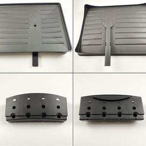 Двухъярусная алюминиевая кухонная сушилка для посуды из розового золота с держателем посуды - Product Image 2