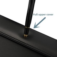 Carpeta Magnética A4 de Cuero PU con Clip, Bloc de Notas, Impresión UV con Bronceado, Menús de Hotel, Reuniones de Negocios SKU-F-1653