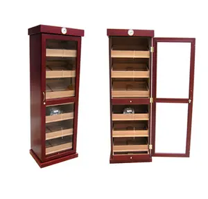 Hot Selling Cigar Humidor Cabinet Lock Large Wood Cigar Cabinet Humidor Holding 1000CT Cigars