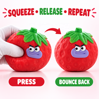 Gigantisch squishy speelgoed Simulatie Aardbei Knijpspeeltje Creatief Grappig Fruit Stressverlichting Knijpspeeltje Promotioneel speelgoed voor stressverlichting