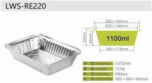 1000 Packs 2.25LB Oblong Aluminum Foil <strong>Pan</strong> Wholesale 100% Recyclable Aluminum Takeaway Food Foil Container <strong>With</strong> <strong>Lid</strong> - Product Image 6