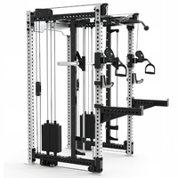 Machine de fitness multifonctionnelle commerciale : Smith Machine, Rack à Squat, Machine à Câbles avec Lat Pulldown et Rack de Musculation pour Usage Domestique
