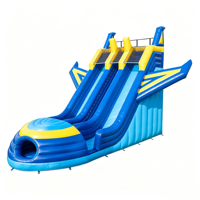 Toboggan gonflable commercial extérieur en PVC à double voie pour avions à réaction