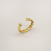 Modisches 14kt Gelbgold bienenstock-Design-Set Ohrringe Manschette passende Halskette für Hochzeit Verlobung Jubiläumsfeier Geschenk