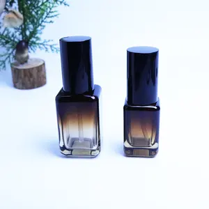 15ml 30ml 50ml 100ml Packaging Clear Square Glass Dropper Bottle For Essential Oil