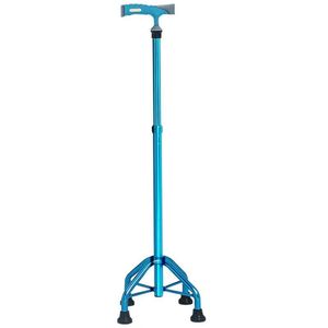 Bâton de marche à quatre pieds en alliage d'aluminium, réglable en hauteur, antidérapant, pour personnes âgées, design léger et stable - Product Image 5