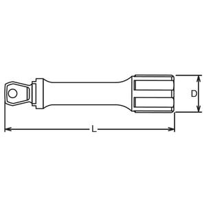 KOKEN - 2763-100 Barre d'extension décalée 1/4 ''-EAN 4991644021048 ACCESSOIRES CLÉ À DOUILLE 1/4" - Product Image 2