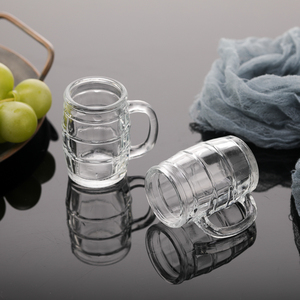 Bicchiere da Birra in Vetro Mini da 50ml con Manico, Bicchierino a Forma di Botte per Bar, Feste, Whisky, Vodka, Tequila - Product Image 2