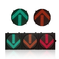 Feux de signalisation LED sans cadre de haute qualité, 300 mm (12 pouces), en matériau PC, alimentés par le réseau électrique, pour le contrôle des intersections