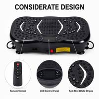 Plateforme vibrante 4D portable 150 W pour usage domestique avec écran LCD et bandes de résistance pour l'exercice du corps entier