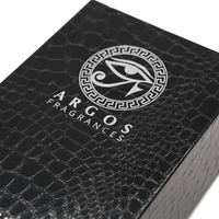 Boîte-cadeau de luxe personnalisée en carton rigide crocodile boîte de papier à texture magnétique noire pour bijoux montre portefeuille emballage de parfum