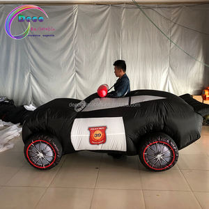 Costume gonflable de <span class=keywords><strong>police</strong></span> noir pour homme, bande dessinée, voiture de sport, de marche, dédie aux papas de rue - Product Image 3