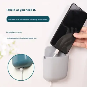 Modern Home No-Drill Single PP Plastic <b>Storage</b> Rack <b>Remote</b> <b>Control</b> TV Air Conditioner Phone Charging Stand Wall Mount - Product Image 3