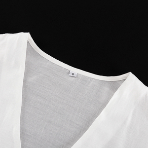 Abbigliamento moda ultimo Design elegante camicetta a maniche lunghe Top estivo 2025 donna donna bianco <span class=keywords><strong>con</strong></span> <span class=keywords><strong>volant</strong></span> Top Para Mujeres - Product Image 6