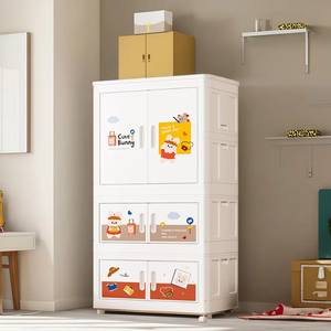 Moderni armadi pieghevoli in plastica a tre strati a buon mercato mobili per <span class=keywords><strong>camera</strong></span> da letto ad angolo per uso domestico per <span class=keywords><strong>camera</strong></span> da letto e soggiorno - Product Image 3