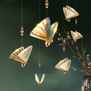 Lampada a Sospensione Moderna per Hotel, <span class=keywords><strong>Lampadario</strong></span> Decorativo a Farfalla in Acrilico per Camera da Letto - Product Image 6