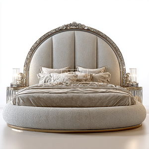 Роскошная кристаллическая стеганая рамка для кровати со светодиодной подсветкой, Гламурная Серебряная кровать на платформе для VIP спальни, мягкая функция хранения - Product Image 6