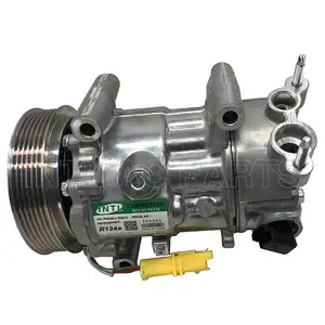 INTL-XZC300 SD6C12 Airconditioning Auto Ac Compressor Voor Peugeot 207 307 408 Citroen C2 C4 6453ZY 6453ZX 9678038980 9819711680