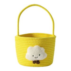 ตะกร้าเชือกฝ้ายทรงกลมลายเมฆ งานแฮนด์เมด สำหรับจัดเก็บของเล่นเด็ก - Product Image 5