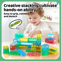 Zhorya - Juego de 36 Bloques de Construcción de Gelatina Blanda, Juguetes Educativos Montessori para Niños, Rompecabezas Sensorial Suave