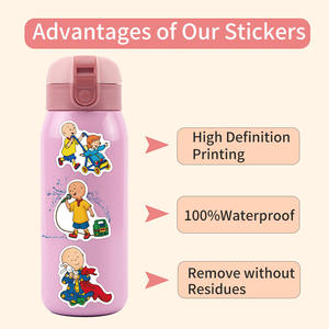 55PCS Autocollant <span class=keywords><strong>Caillou</strong></span> d'animation d'illumination célèbre - Product Image 5