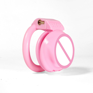 Dispositivo di Castità Maschile Leggero Rosa, Piccola Gabbia per Pene, Lucchetto per Pene, Giocattoli Sessuali per Uomini - Product Image 2
