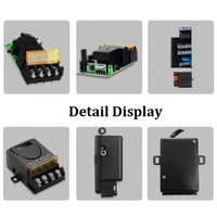 Module de commutation récepteur 1 CH 220V + kit de télécommande émetteur à code d'apprentissage RF 433MHz pour porte de garage, éclairage