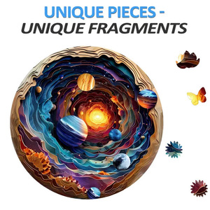 Taille personnalisable beau paon 3D Puzzle en bois pour adultes avancé forme unique bricolage Logo jeu de matériel en bois - Product Image 6