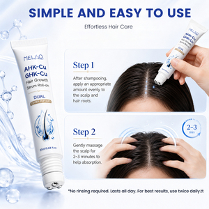 Sérum Capillaire ODM 1% GHK-CU + AHK-CU aux Peptides de Cuivre, Essence Roll-on Double Peptide de Cuivre pour un Cuir Chevelu Plus Épais et des Cheveux d'Apparence Plus Volumineuse - Product Image 2