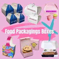 Emballage de boîte à beignets personnalisée sac à beignets sacs en papier ciré imprimé boîtes à croissants petite boîte en carton boulangerie pâtisserie logo noir imprimé