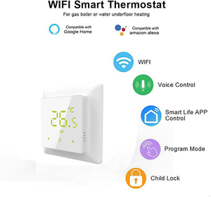 Thermostat intelligent WIFI HY511, commande vocale via application, compatible avec Legrand <span class=keywords><strong>Danfoss</strong></span> ELKO pour chaudière électrique et chauffage au sol - Product Image 3