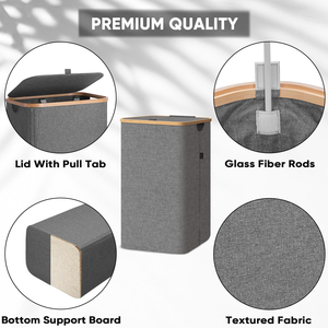 Cesto de Ropa Plegable de Gran Capacidad con Asas para Almacenamiento en el Hogar, Dormitorio y Lavadero - Product Image 2