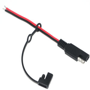 Sae Connectoren Pigtail Met Waterdichte Doppen 18awg <span class=keywords><strong>2</strong></span> Pin Snel Los Te Koppelen Sae Enkele Plug Naar Blote Draad Kabel - Product Image 1