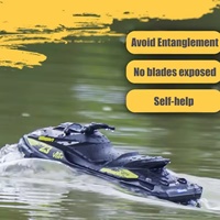 Bateau RC Turbojet SJY-UDI023 2.4G 4 Canaux Étanche Auto-Réparable Lumière LED RTR Haute Vitesse Jouet Intérieur-Extérieur Batteries Incluses