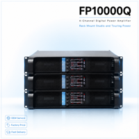 Amplificador de Potencia de Audio MALOX FP10000Q de 4 Canales y 4 Ohmios, Sistema de Sonido para Exteriores con Alimentación CA y Construcción Metálica