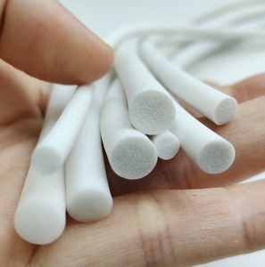 Custom Size White <strong>Silicone</strong>/EPDM Foam <strong>Strip</strong> Extruded Round/square Flat Dool <strong>Silicone</strong> Sponge Foam Rubber Seal <strong>Strip</strong> - Product Image 1