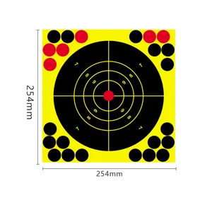फैक्टरी थोक स्वयं चिपकने वाला शूटिंग कागज प्रतिक्रियाशील छींटे लक्ष्य शूटिंग रेंज के लिए स्टिकर