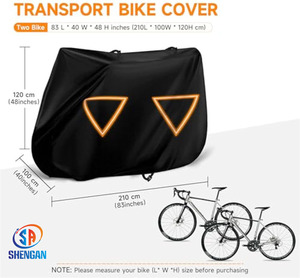 Stockage extérieur étanche toutes saisons 600D Oxford Bike Cover SUV-Réflecteurs de nuit légers pour le <span class=keywords><strong>transport</strong></span> - Product Image 3