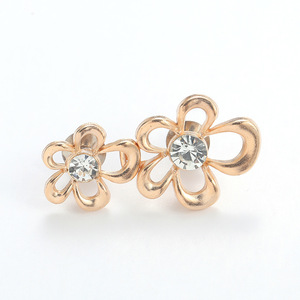 Hebilla de cintura con flores de diamantes de imitación, cierre de doble botón, cierre de diamantes desmontable, sin clavos y cosido a mano. - Product Image 3