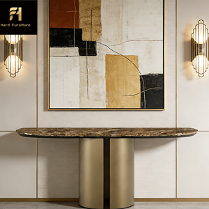 Table console décorative de luxe en céramique italienne pour salon et <span class=keywords><strong>couloir</strong></span>, table console d'angle en métal de haute qualité pour hôtel - Product Image 3
