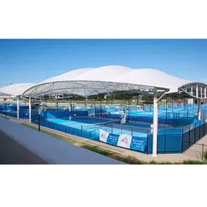 Modern architectural PVDF Space Frame Steel Structure tent tensile membrane structure tent for For Large Stadium roof tent