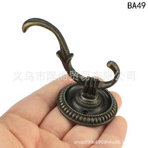 <b>Antique</b> Style Zinc Alloy Wall Mount Clothes Hook 42x45x72mm BA49 Single Hook For <b>Wardrobe</b> Cabinet Decorative Use - Product Image 2