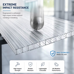 Lámina de <span class=keywords><strong>Policarbonato</strong></span> de Doble Pared con Protección UV, Panel <span class=keywords><strong>Celular</strong></span> de PC Antivaho para Techo de Invernadero - Product Image 5