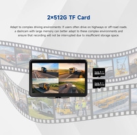 6-Kanal Dashcam / Mobiler Videorekorder / LKW-Bus-Sicherheitskamera-Set 10-Zoll IPS Touchscreen-Monitor 360-Grad-Winkel Dual