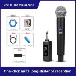 Smt58 không dây cardioid XLR Microphone một-to-hai âm thanh ngoài trời <span class=keywords><strong>Karaoke</strong></span> & KTV phổ quát la hét Thiết bị phát sóng trực tiếp - Product Image 6