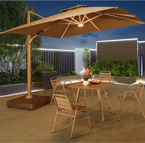 Parasol de jardin de grande taille de haute qualité Parasol de terrasse extérieur à énergie solaire Parasol de plage personnalisable avec logo Oxford droit - Product Image 1
