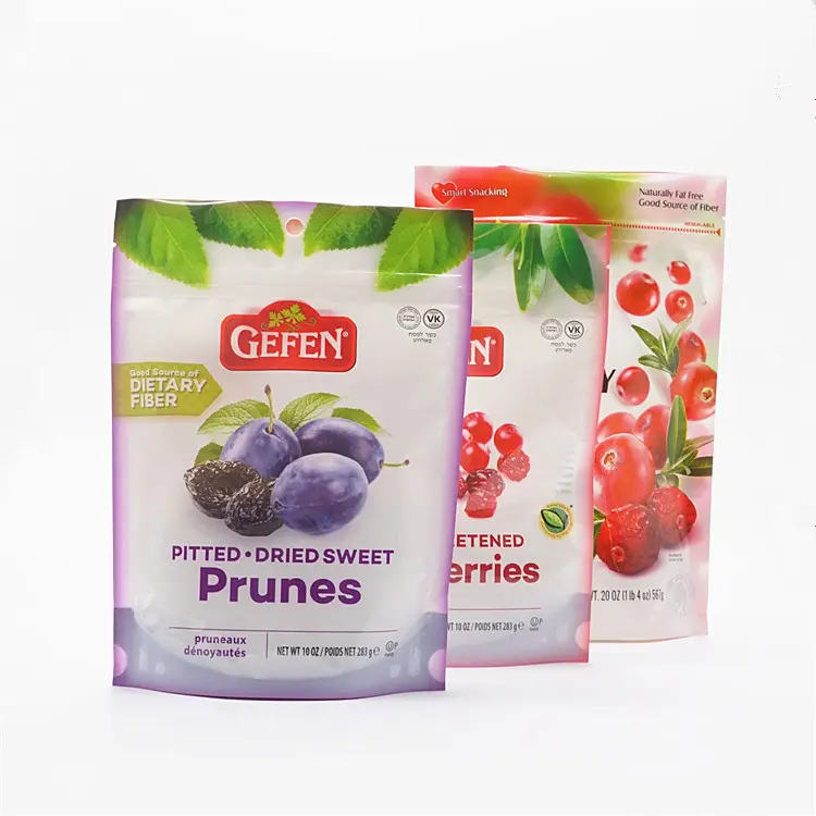 Custom Resealable Ziplock Fresh Frozen Fruits Berries Vegetables Food Plastic Packaging Bag