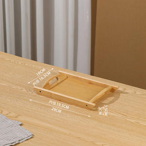 Bandejas de bambú y madera al por mayor, bandejas para hoteles, bandejas de madera de alta calidad con asas y logotipo para artículos desechables. - Product Image 3