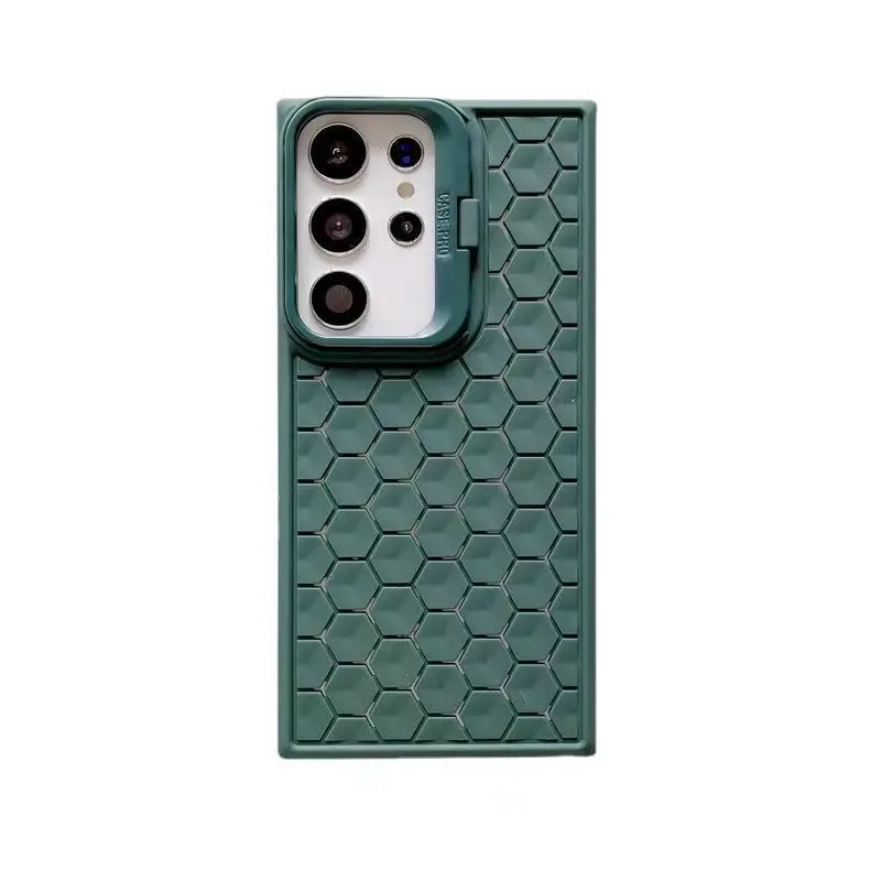 New Water Cube Cooling Phone Case for iPhone 15 pro max 13 12 14 Huawei p60 Samsung S22 Shockproof TPU Case With Camera Stand