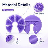 Compresse de gel réutilisable pour les seins avec logo personnalisé, compresse froide pour les seins pour les mères allaitantes, soulagement des gonflements, soin des seins